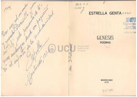 Génesis. Poemas. Estrella Genta